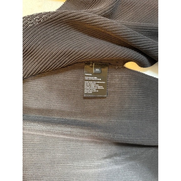 Lafayette 148 New York Black Knit Long Sleeve Button Down Duster Cardigan - Picture 4 of 4